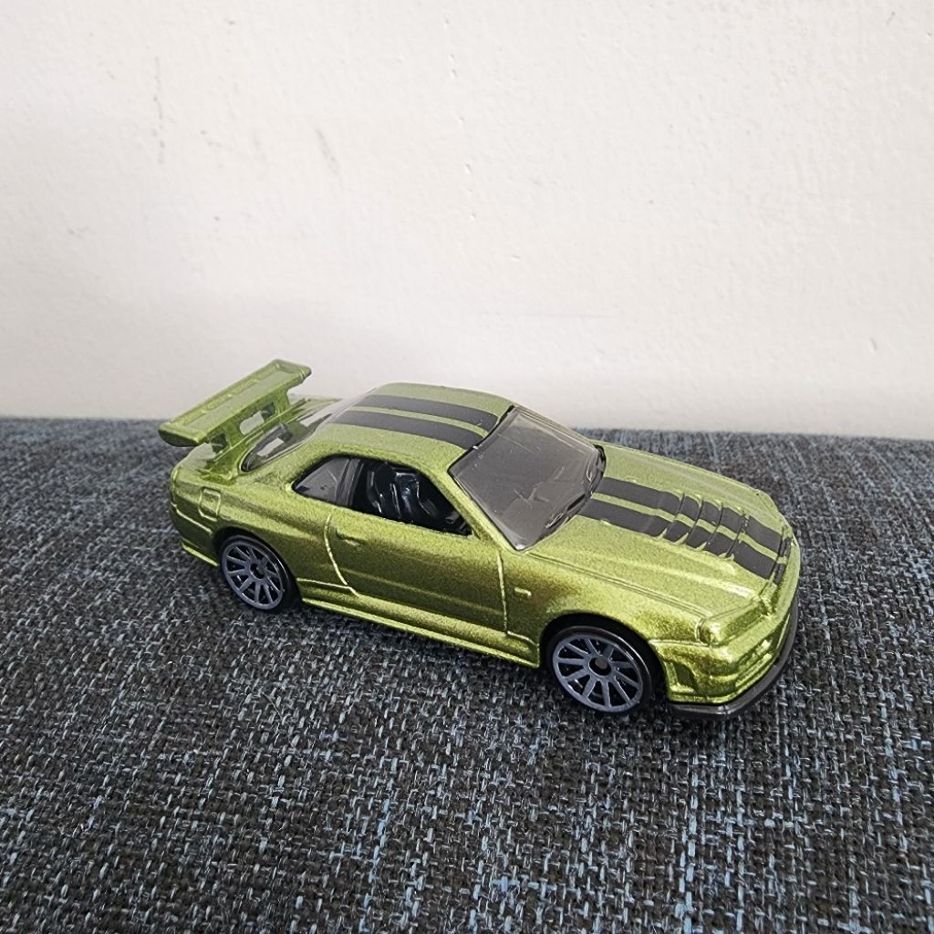 Hot Wheels Nissan Skyline GT-R R34 Hijau Loose