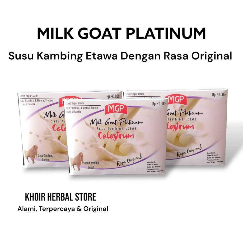 Susu Kambing Etawa - Milk Goat Platinum Colostrum Atasi Nyeri Sendi Pegal Linu & Asam Urat - Rasa Or