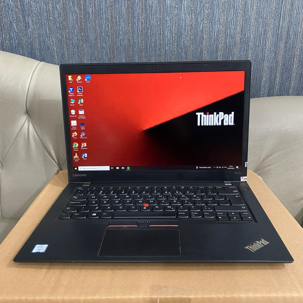 Laptop Lenovo Thinkpad T470S, Gaming, Editing, Ngebut, Super SLIM, Mulus, Like New, Lengkap, Black