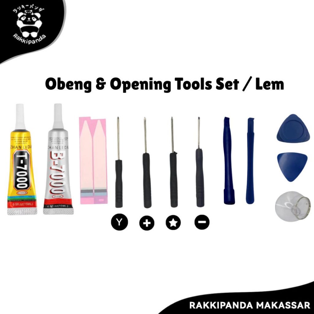 Obeng & Opening Tools Set / Lem