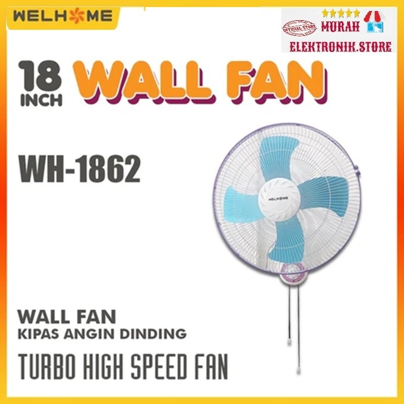 Welhome Kipas Angin Dinding Wh-1862