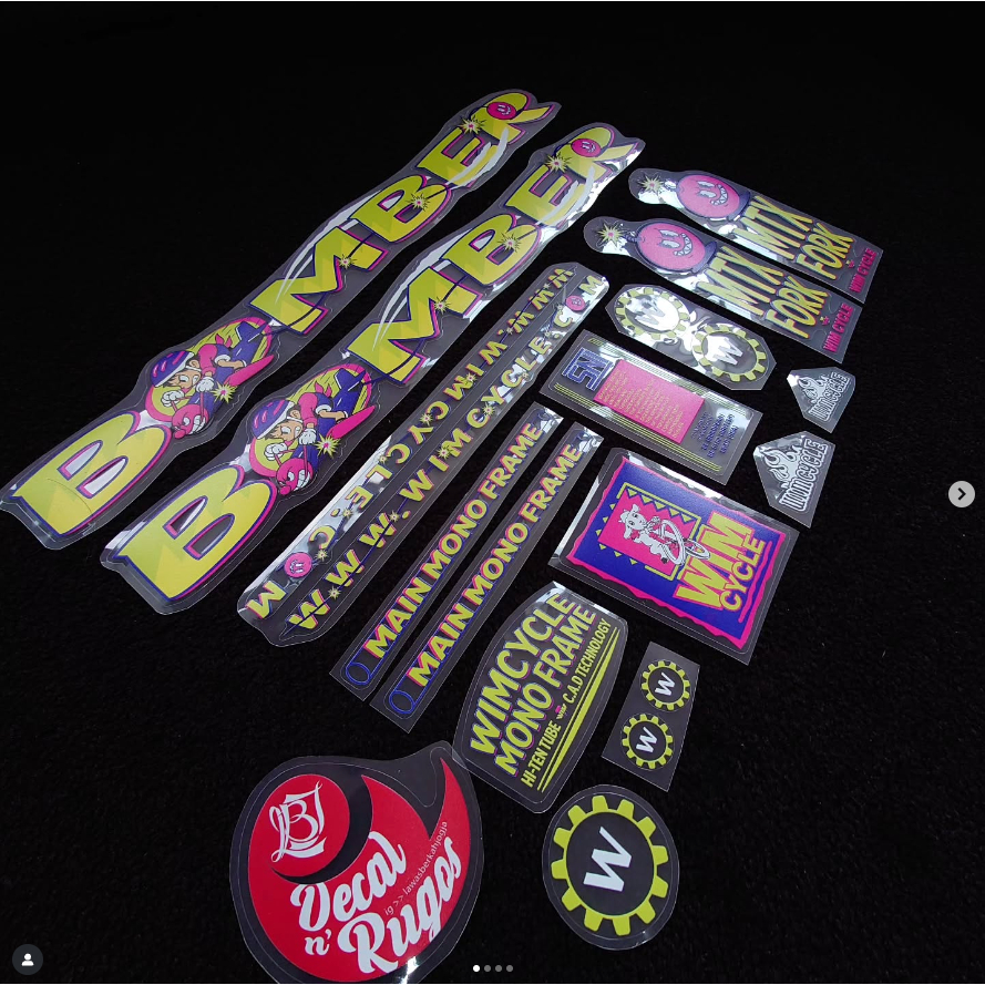 Decal Stiker Sepeda BMX Wimcycle Bomber 90an Gaya Kalcer Re-Pop Custom