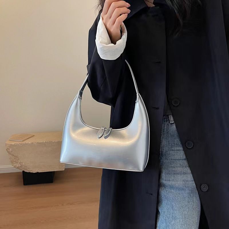 LOEI Ghania Glossy Hobo Bag - Tas Bahu Cantik & Stylish Model Korea 2209