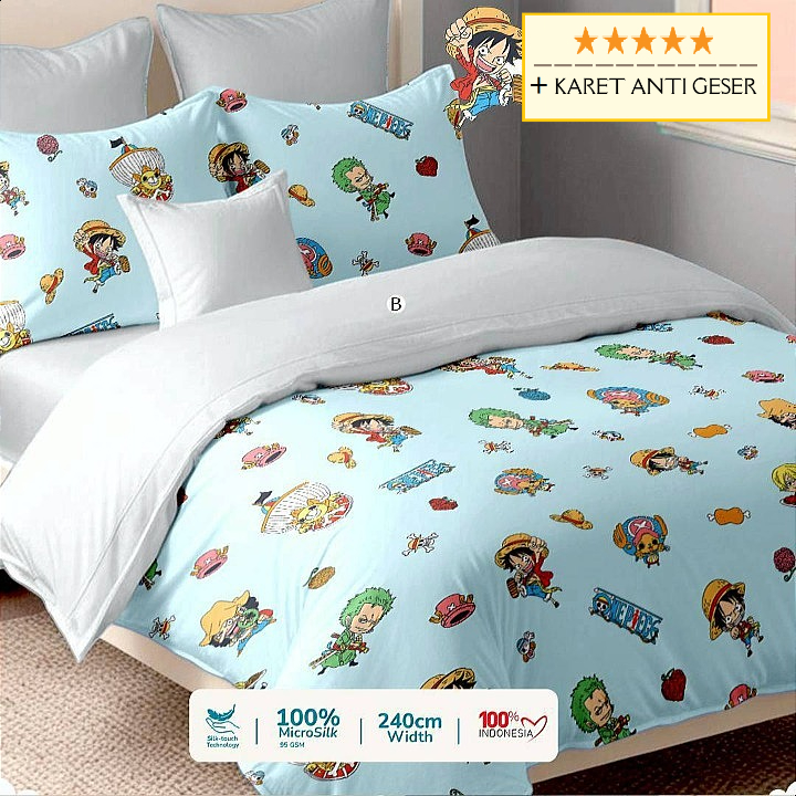 sprei anak kids motif anime jepang One Piece Secret 90x200 100x200 120x200 160x200 180x200