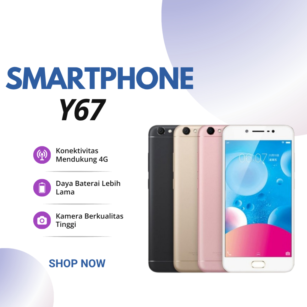 HP  SMARTPHONE ADROID VIVO Y67 RAM 6/128GB FULLSET BERGARANSI TOKO 1 TAHUN PENGIRIMAN CEPAT