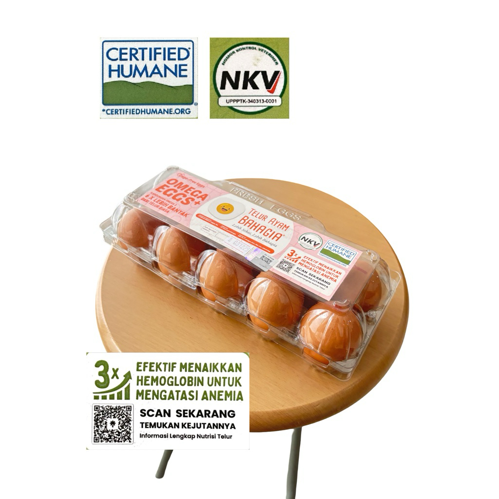 telur omega 3++ telur ayam bahagia