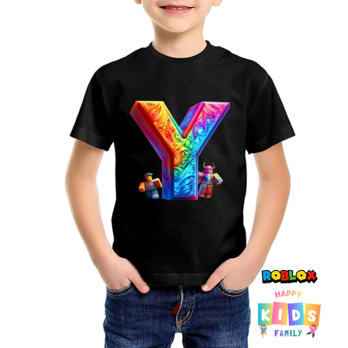 PROMO TERMURAH ROBLOX Kaos anak-anak roblox inisial Y unisex pria wanita ukuran L XL XXL umur 4-10 t