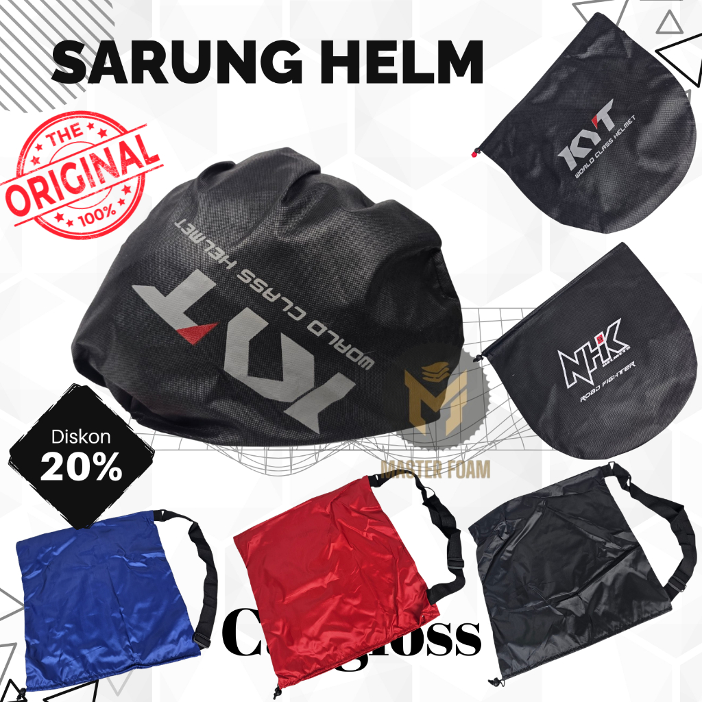Sarung helm Kyt Original| merk helm | tas helm | tas serut | tas multifungsi