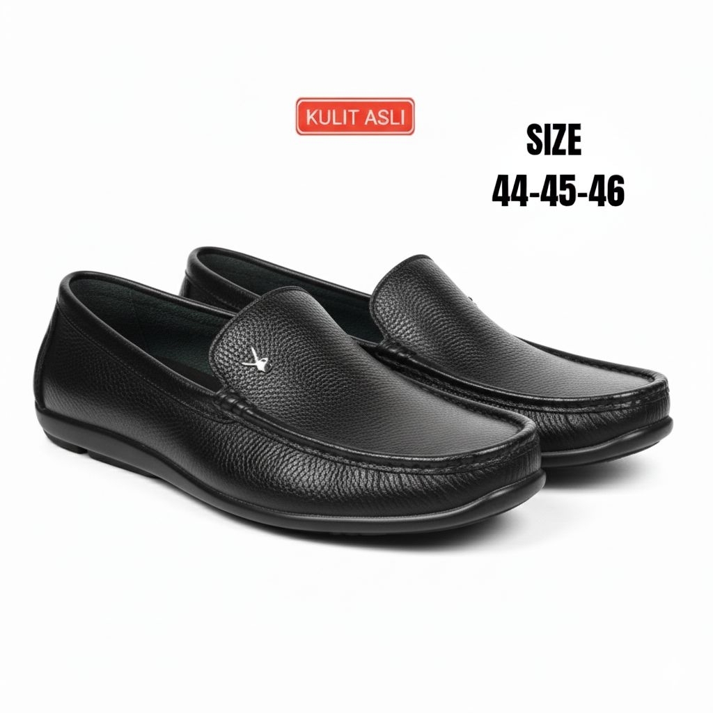 sepatu sandal pria kulit asli big size 44-45-46 sepatu kasual pria kulit slop pria 100% kulit asli s