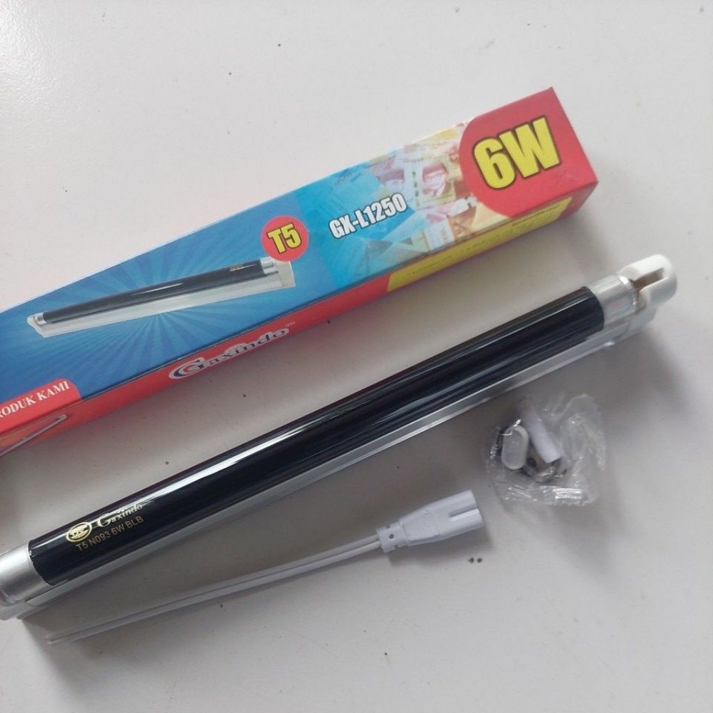 Led Tube Ultraviolet T5 6 watt Gaxindo Gx-1250 / Lampu Cek Uang T5 6 watt