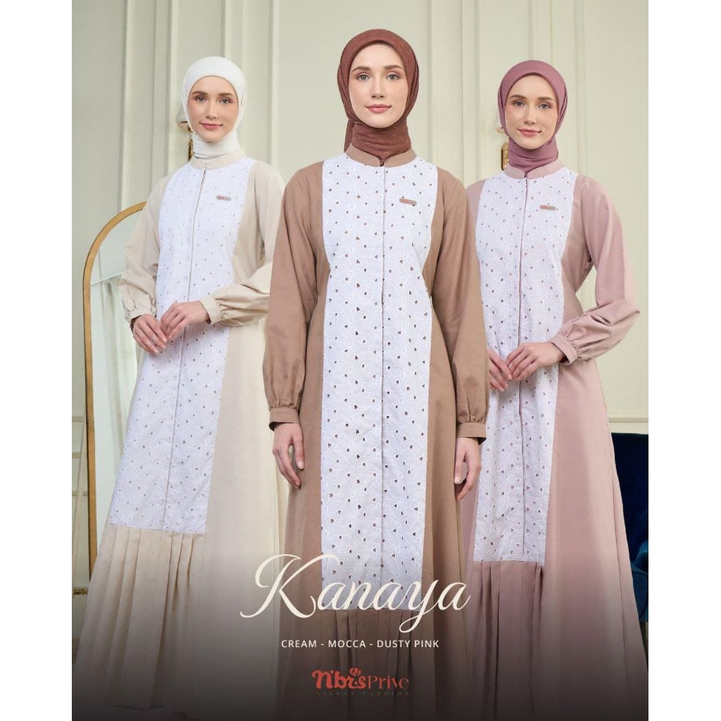 KANAYA BY NIBRAS | BAHAN LINEN MIX COTTON BORDIR | GAMIS RAYA SERIES | GAMIS KONDANGAN