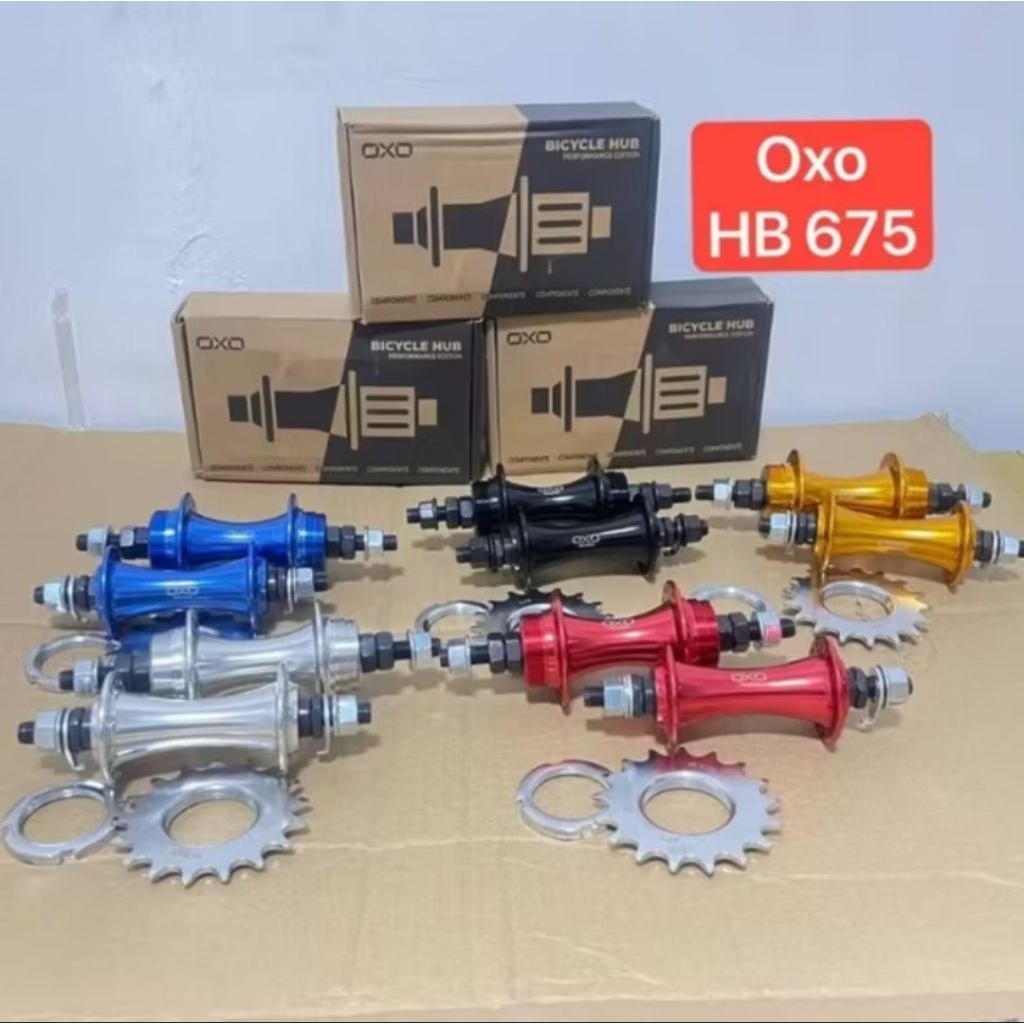 HUB FREEHUB FIXIE FIX GEAR OXO 36 HOLE DOLTRAP SEPASANG COG 17T BEARING