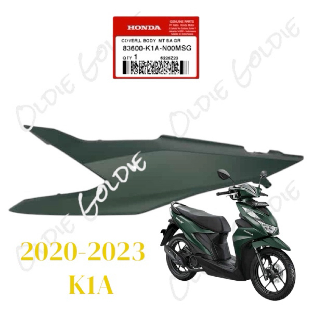 83600-K1A-N00MSG Cover Body Kiri Hijau Doff Honda BeAT K1A