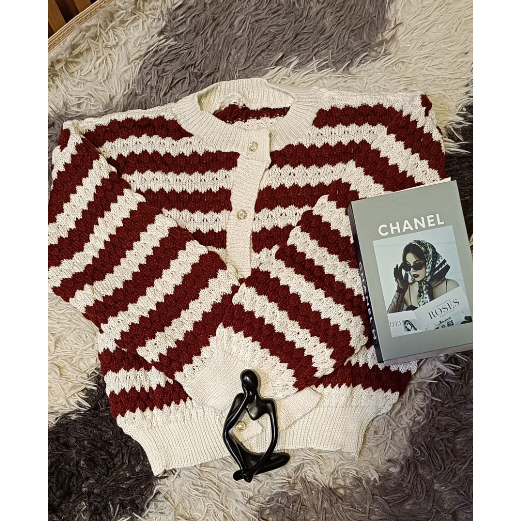 Cardigan Rajut Wanita model nanas