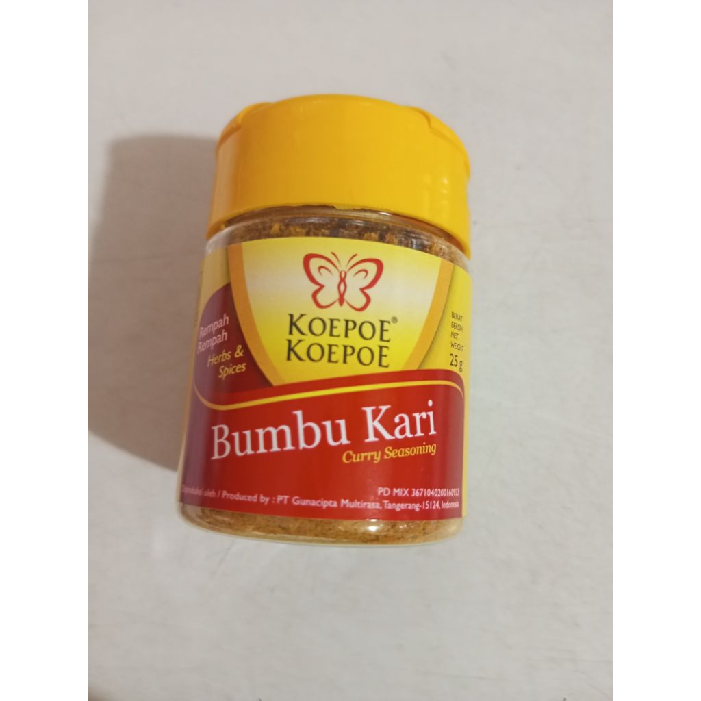 Koepoe Bumbu Kari/Bumbu Rempah Bubuk Kari 25gr/ Bumbu masak kari