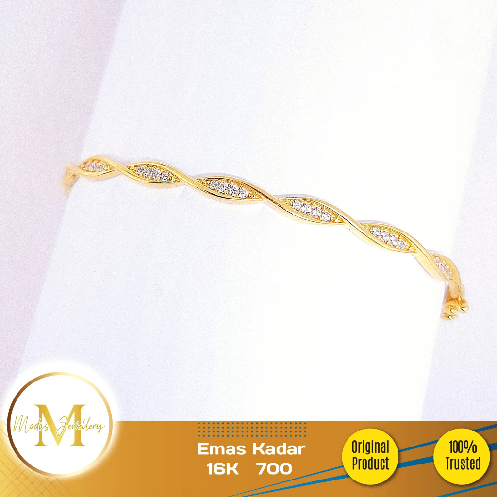 MODIS JEWELLERY - Gelang Bangle Listring Ulir Kuning- Emas 16k  700