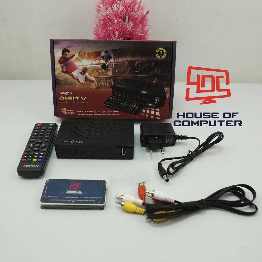 SET TOP BOX ADVAN DIGITV DVBT2 FULLHD DIGITAL TV 1080P STB/ ADA INDOSIAR DAN SCTV