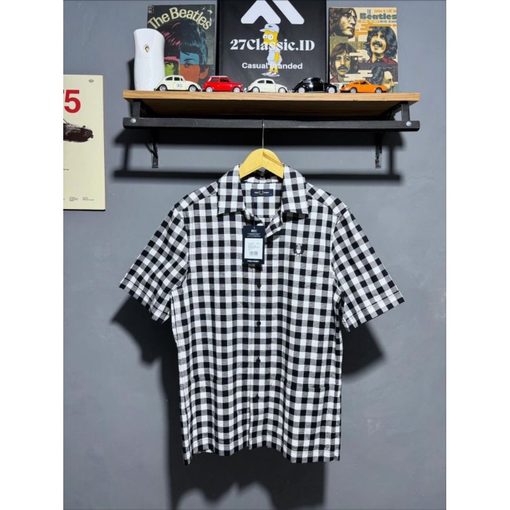 Fred Perry Gingham Revere Collar Shirt