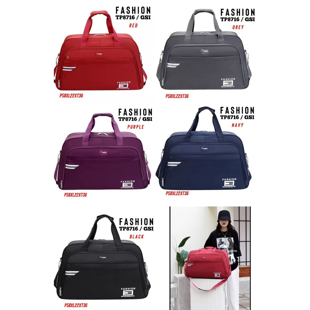 TAS PAKAIAN TAS BAJU TAS DUFFEL TRAVELLING BAG MUATAN BANYAK KANVAS BAG TP8716#