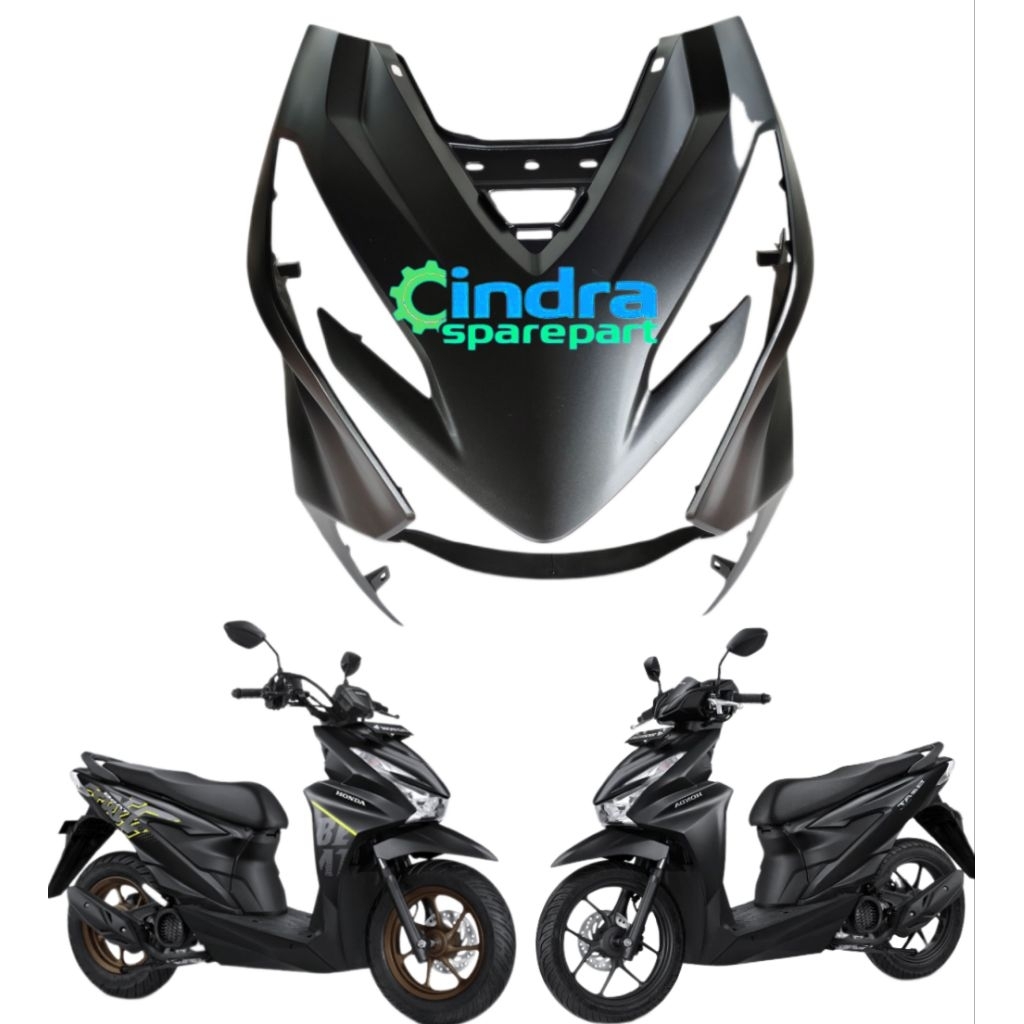 Tameng Panel Body Depan Honda Beat Street Deluxe Gen 2 Tahun 2024 - 2025 Hitam Doff