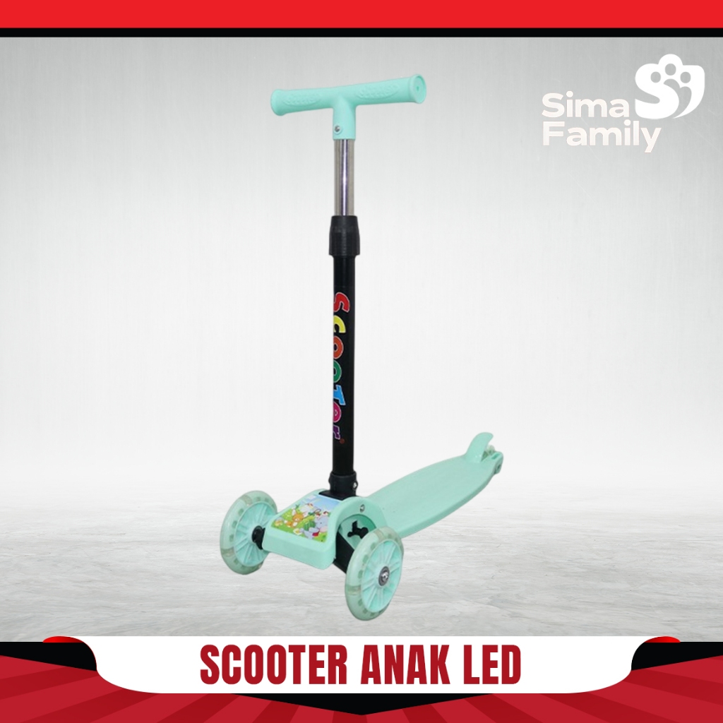 Otopet Scooter Mainan Anak Otoped Kumbang Skuter Anak Roda 3 Bisa Lipat Lampu LED Roda Murah Usia 2-
