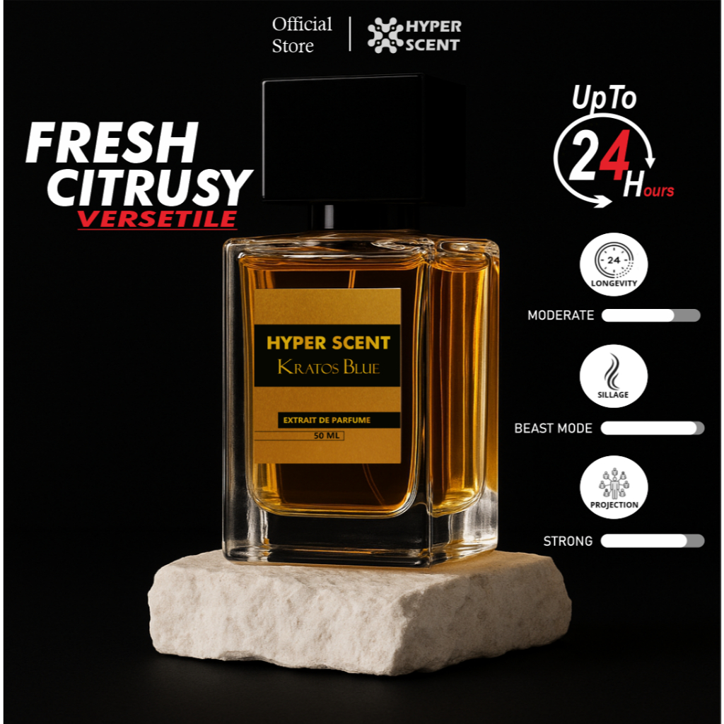 Parfum Versac Er0s - HYPERSCENT KRATOS BLUE  Extrait De Parfum Vanilla Citrus Green Apple Aromatic K