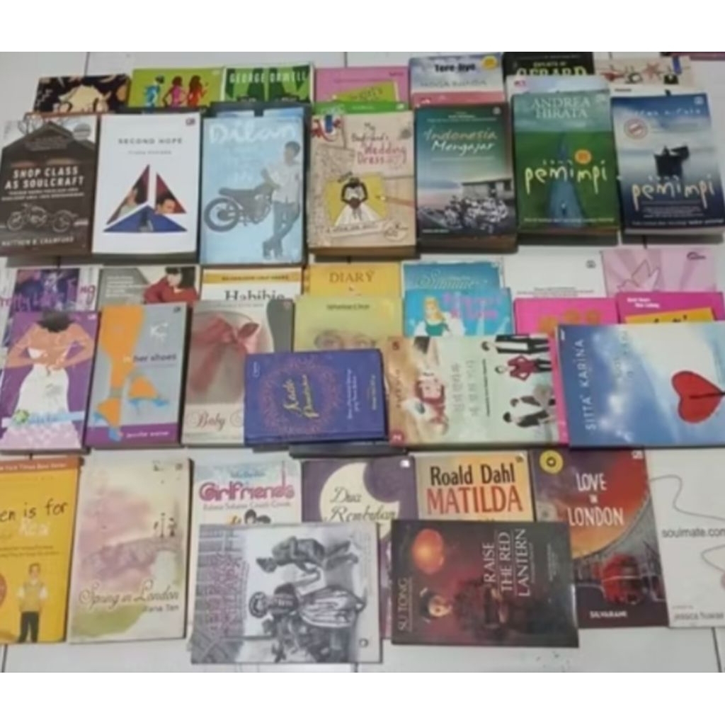 NOVEL CAMPUR JUDUL ETALASE SATU,BEKAS