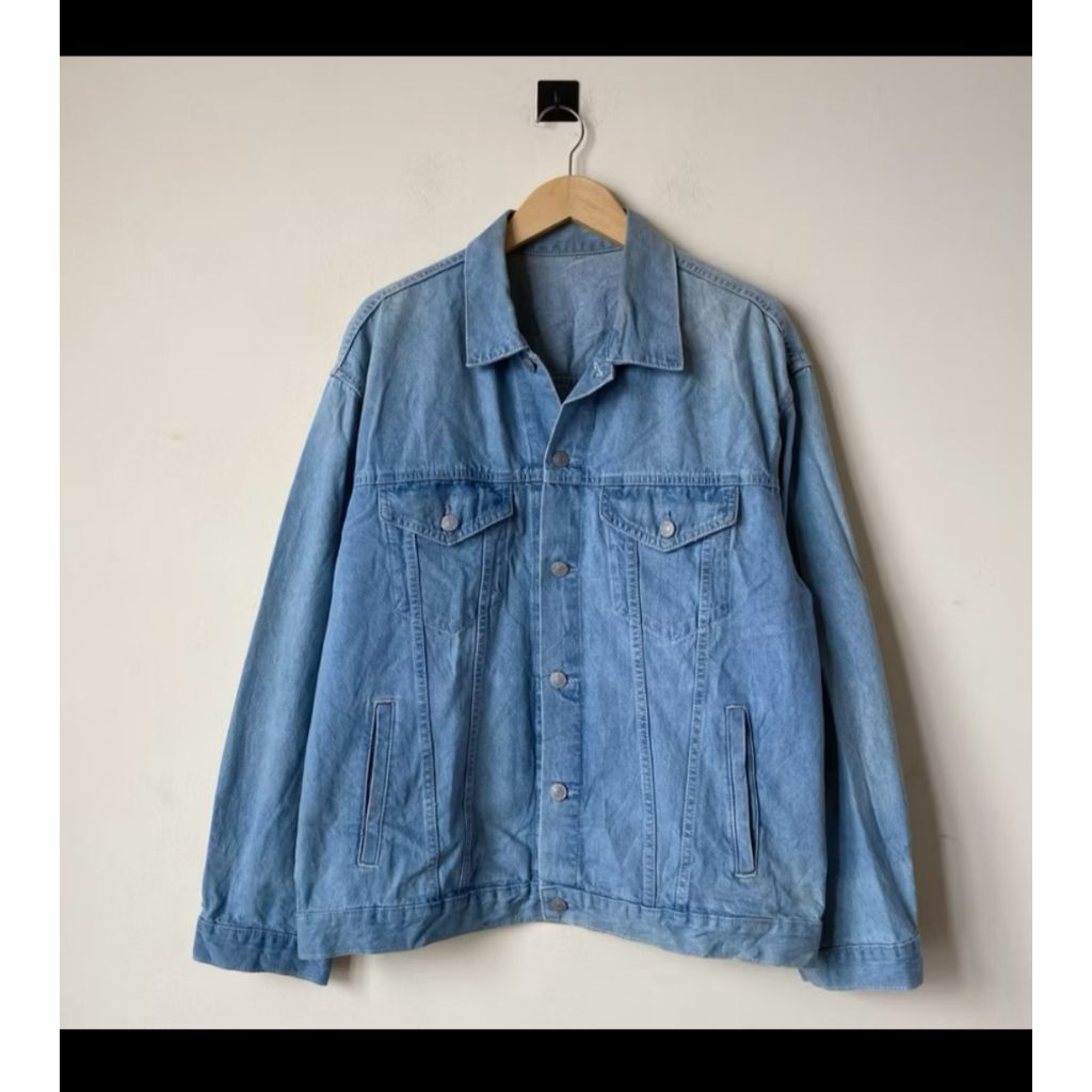 jaket jeans global uniqlo second