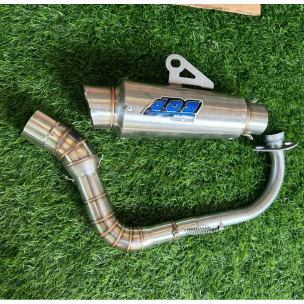 Knalpot Racing DOS MUFFLER untuk all metik beat, vario, scoopy, mio, fino, nmx, arox saringan bisa r