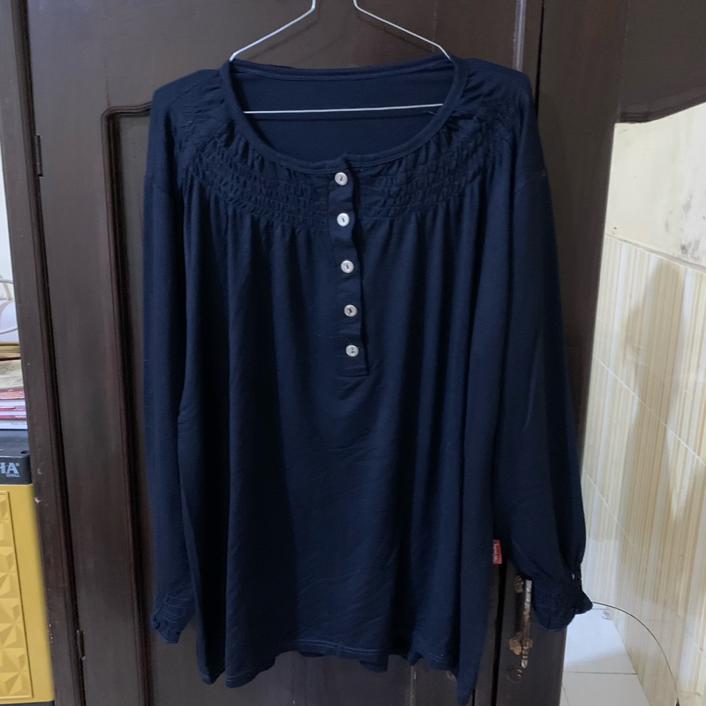 PRELOVED BLOUSE NAVY