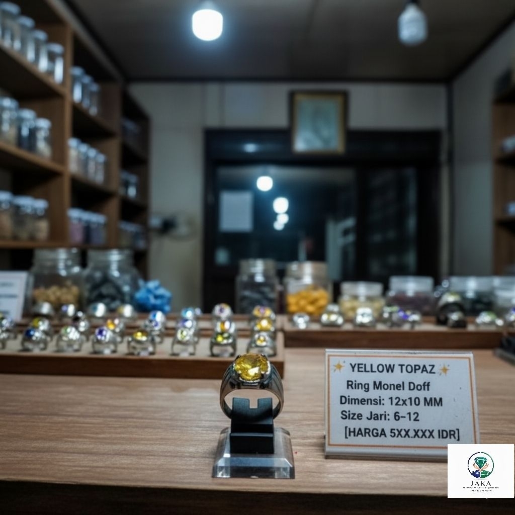 cincin yellow topaz ring monel doff