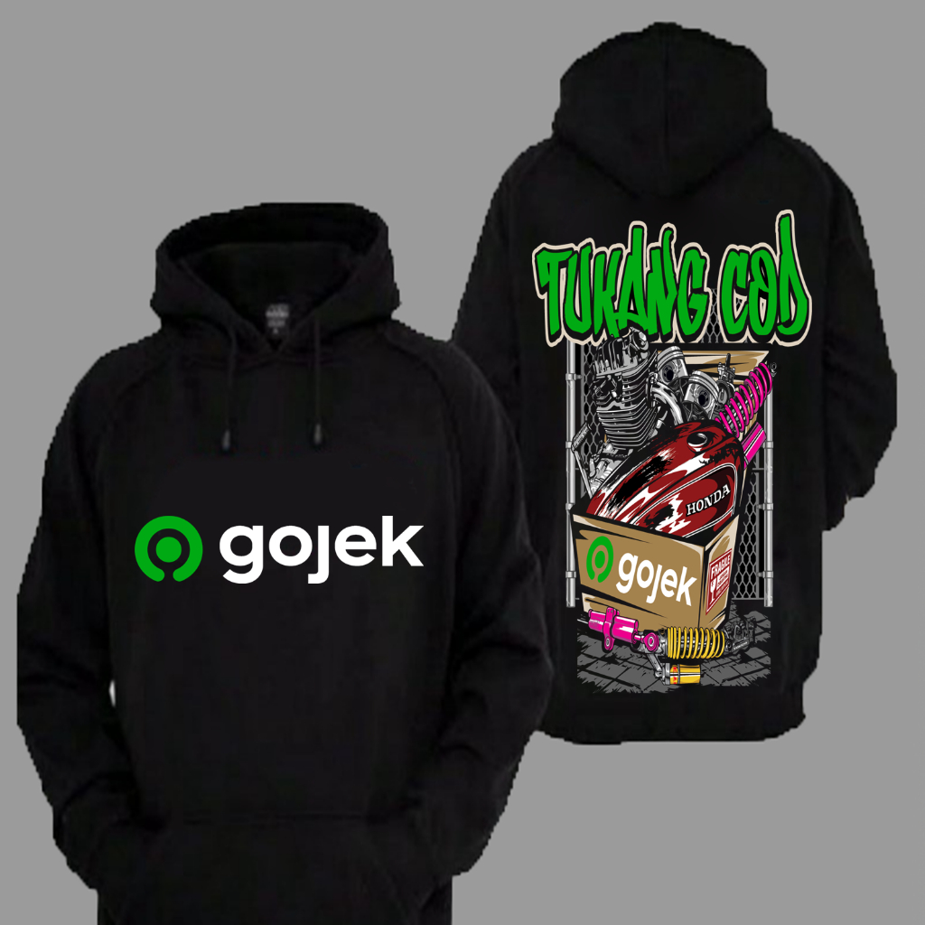 Sweater Hoodie Distro Gojek Bore Upp Rx King Go-Ride Go-Paket Premium Terbaru