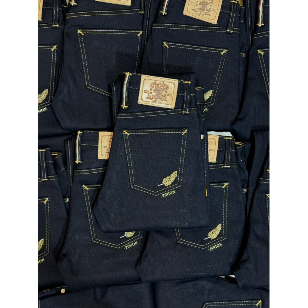 READY STOCK PINION DENIM - BLACK DIAMOND BROWN 24oz