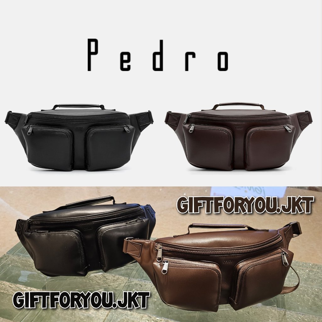 Tas Pria Pedro Sling Pouch Multipocketed Nylon Original Selempang Cowok Laki Laki