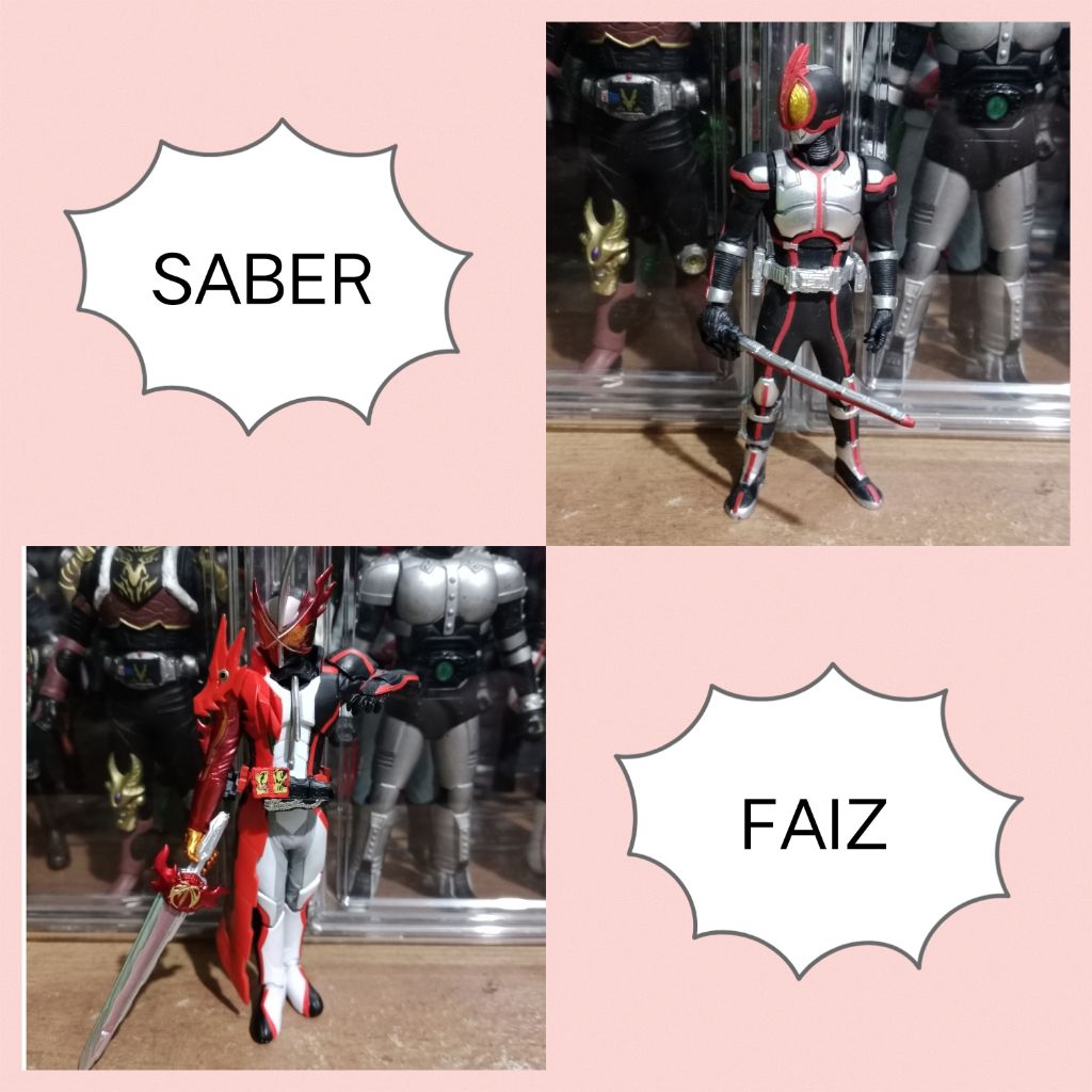 HDM set 2 Hdm kamen rider faiz dan saber ori bandai