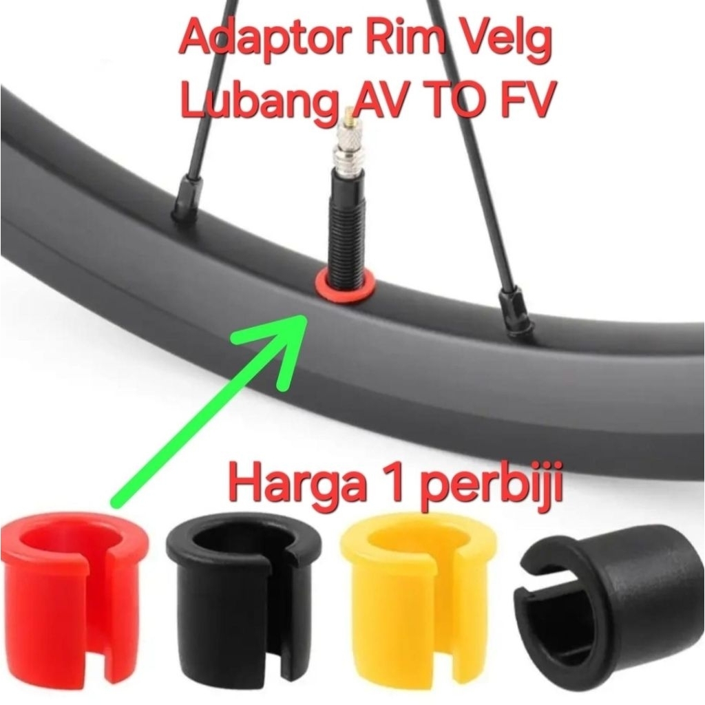Adaptor Luang Pentil rim sepeda adaptor lubang pentil velg sepeda Conversion schrade to frence valve