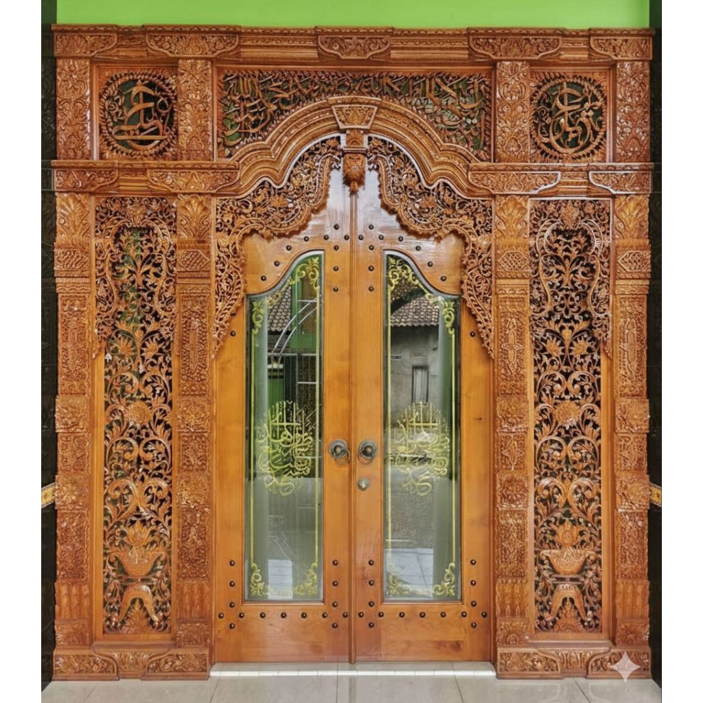 gebyok 3 meter ukir kaligrafi Keren