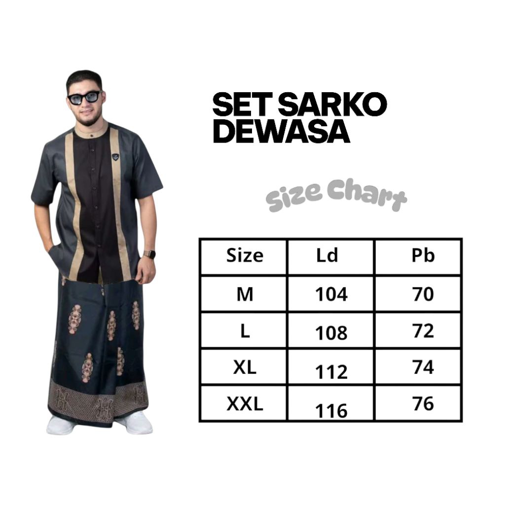 Teranyar-set sarung dan baju Koko dewasa-set sarko dewasa viral berkualitas