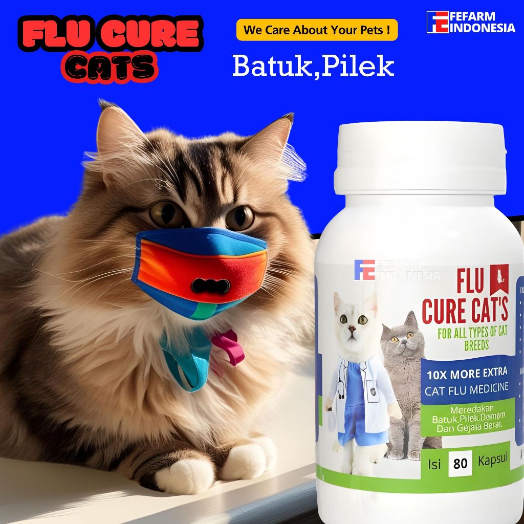 OBAT FLU KUCING / PILEK | AMAN UNTUK KUCING HAMIL DAN MENYUSUI ECERAN FEFARM