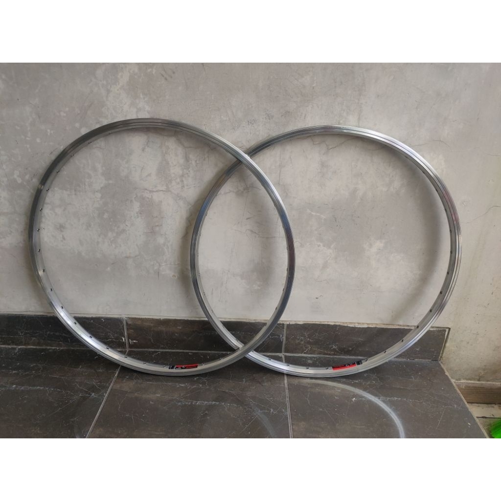 velg rims sepeda 26 platinum alloy double wall 36h silver