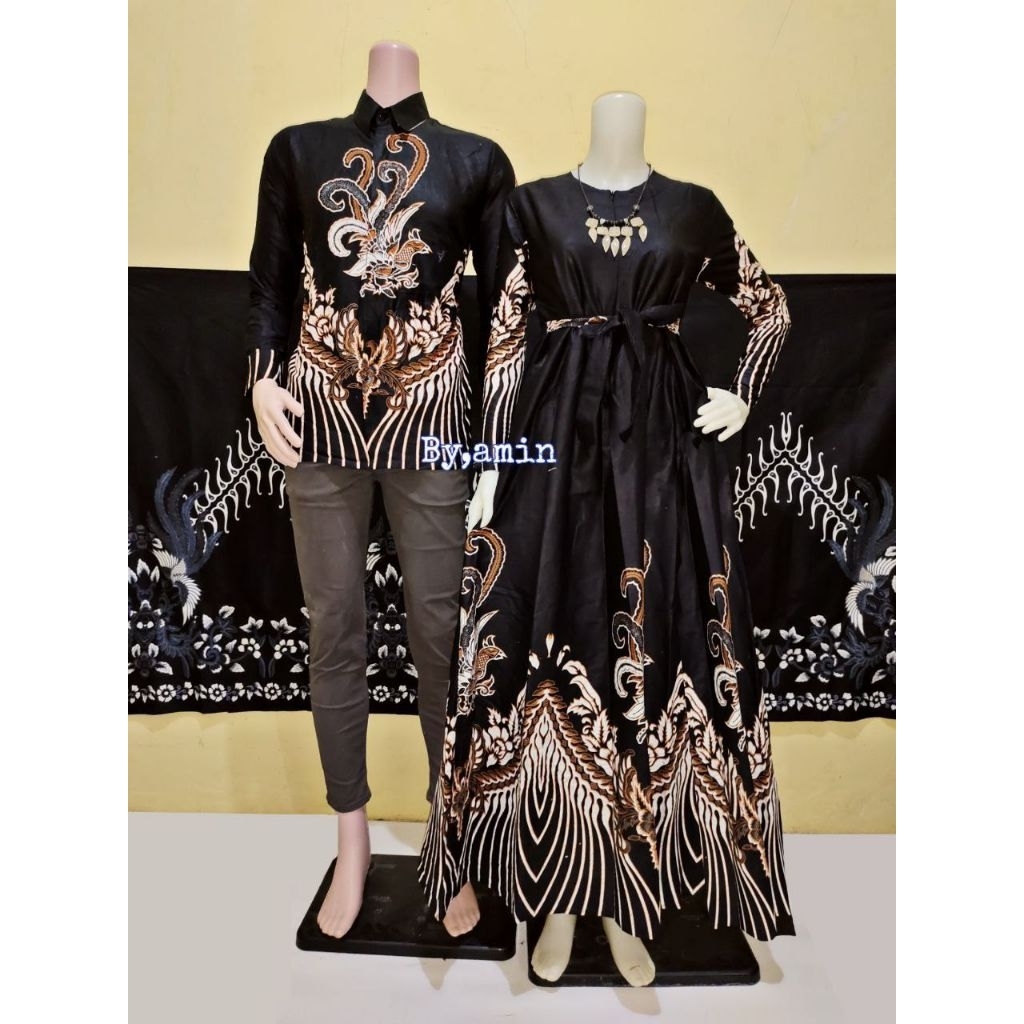 Gamis Batik Couple Baju Batik Couple Pasangan