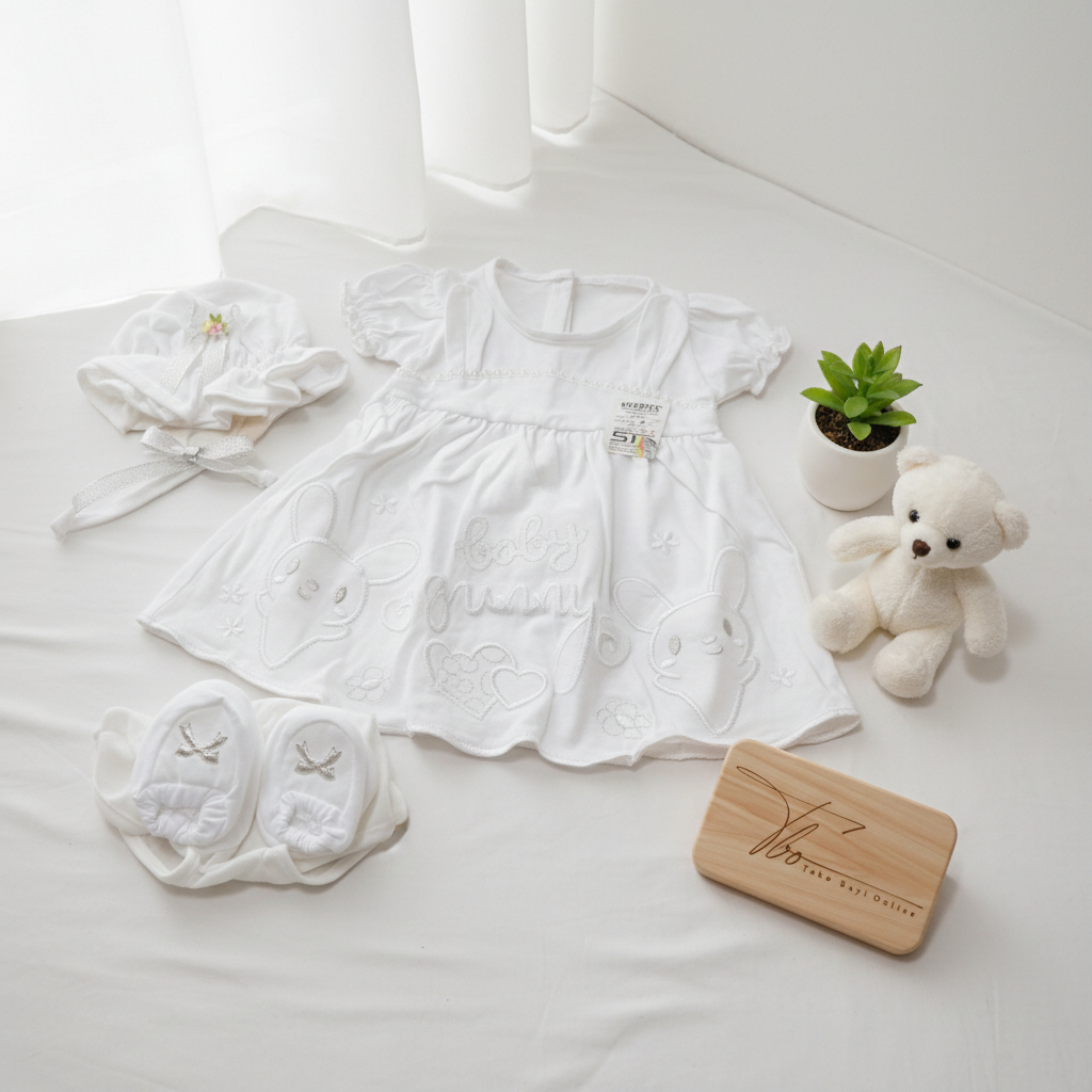 Baju bayi perempuan Dress bayi newborn 1 set 0 6 bulan