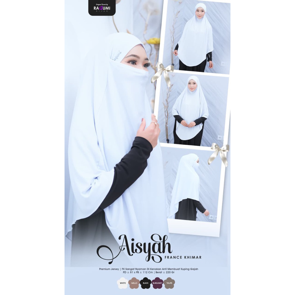 French Khimar Raqumi Hijab Premium//Aisyah French Khimar ori by Raqumi hijab