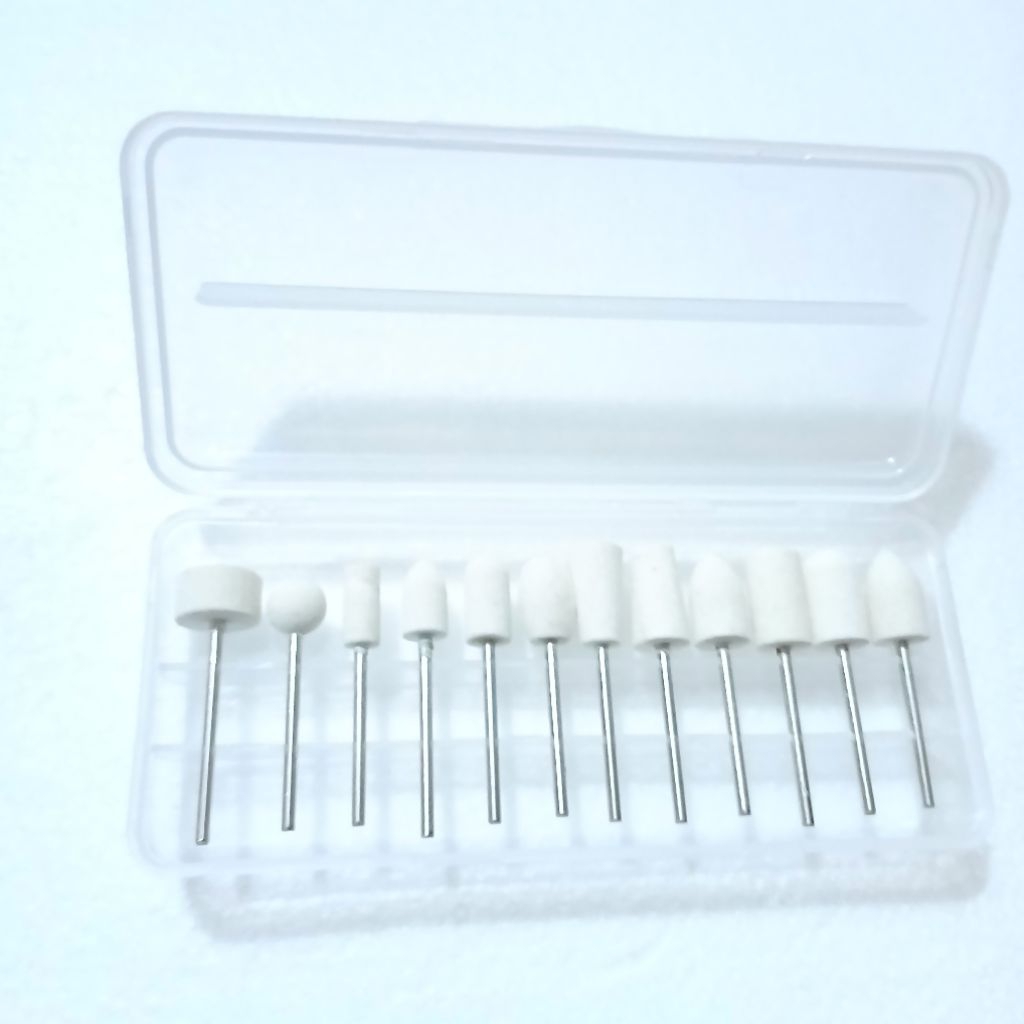 KEPALA POLES WOOL SET MINI 12PCS GERINDA  MOUNTED FELT WOOL SOLID POLISHING MATA BOR POLES MINI GERI
