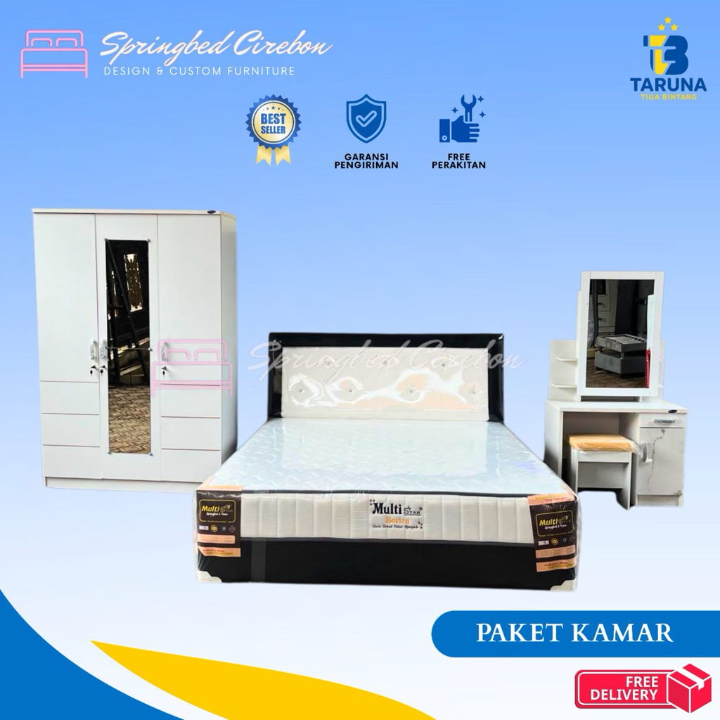 Paket Lamaran Seserahan Murah Multibed Lemari 3P Meja Rias Termurah Bandung Cirebon Tegal Pekalongan
