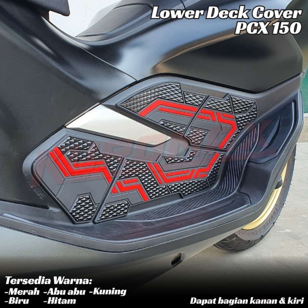 Lower Deck cover Pcx 150 Aksesoris Motor Honda Karet Pelindung Body Motor Motorcycle kanan kiri