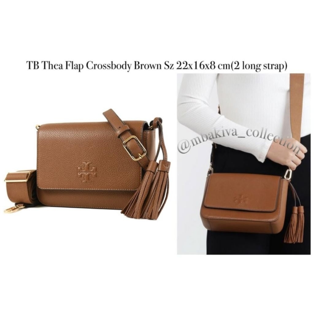TB Thea Flap Crossbody Brown