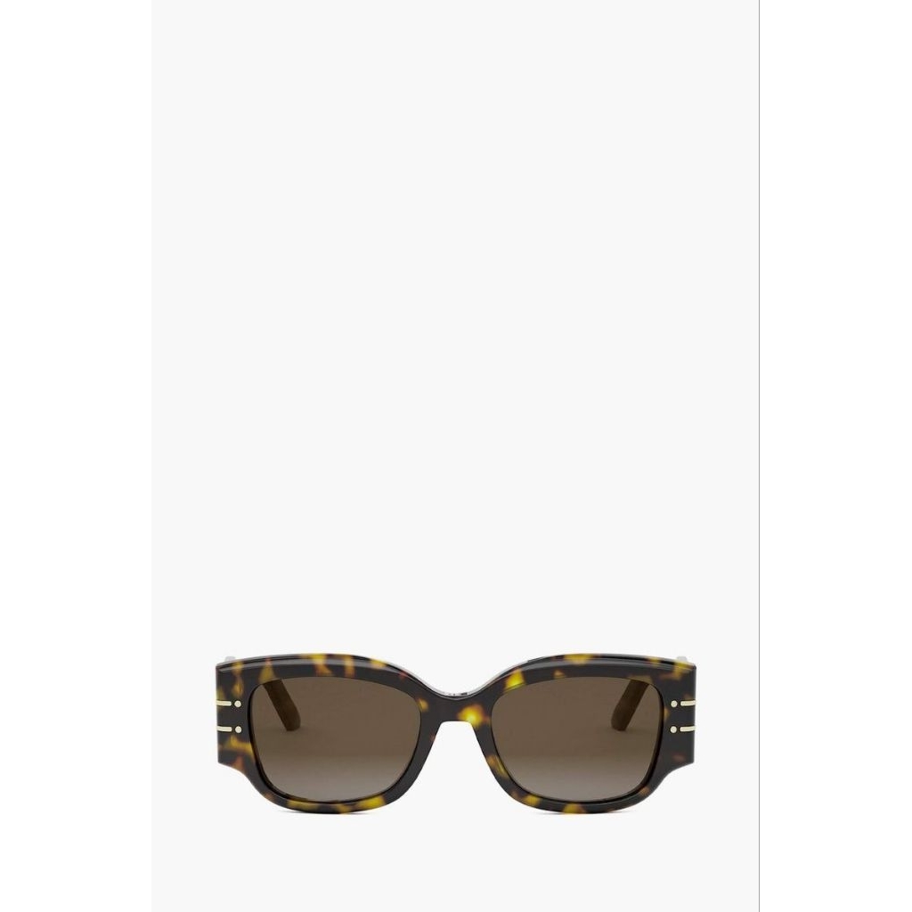 DiorSignature Rectangular Sunglasses in Tortoise/Brown Acetate