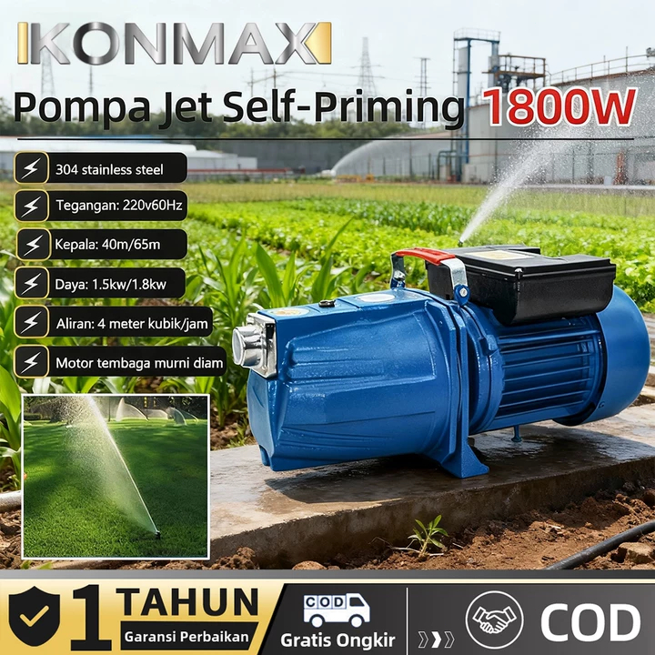 KONMAX 1500w/1800w Pompa air Otomatis/Mesin Pompa Air/Pompa Air JET PUMP /Listrik Pompa Pendorong Te