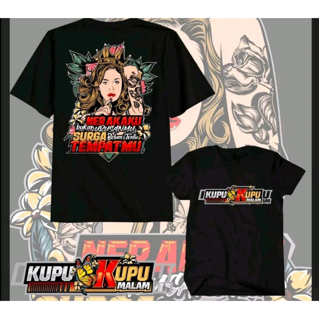kaos murah kupu kupu malam distro kaos kata kata kaos sablon kaos t-shirt peria wanita